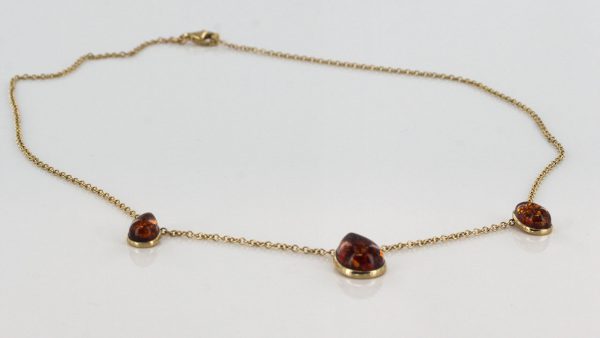 Italian Handmade German Baltic Amber Necklace in 9ct solid Gold- GN0026 RRP£425!!!