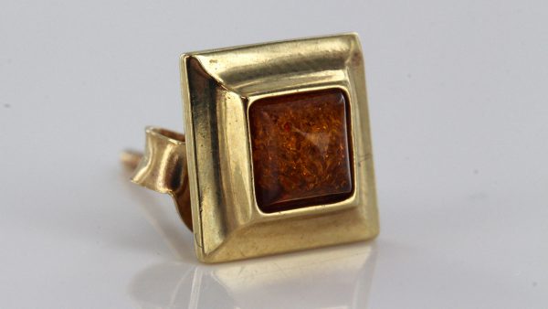 Italian Made Unique German Baltic Amber Studs In 9ct solid Gold GS0028 RRP£135!!!