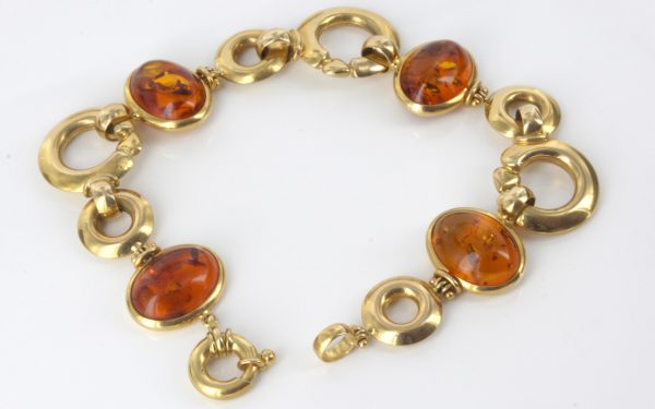 ITALIAN HANDMADE UNIQUE GERMAN BALTIC AMBER BRACELET IN 18CT solid GOLD -GBR105 RRP£3500!!!