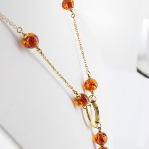 Italian Handmade Unique German Amber Necklace in 18ct solid Gold Setting GN0103 RRP£1250!!!