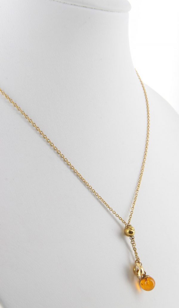 Italian Handmade German Amber Necklace in 18ct solid Gold Setting GN0104 RRP£450!!!