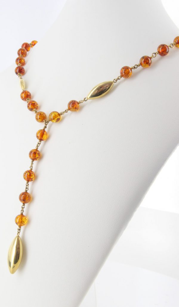 Italian Handmade German Amber Necklace in 18ct solid Gold Setting GN0101 RRP£3500!!!