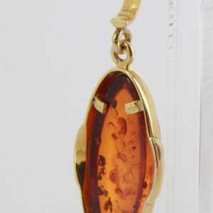 Italian Hand Made 18ct solid Gold Earrings with German Baltic Amber GE0146 RRP£1000!!!