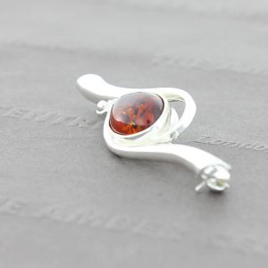 Amber Brooch German Baltic Amber 925 silver unique handmade - BD0110 RRP£60!!!