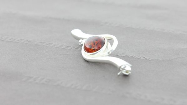 Amber Brooch German Baltic Amber 925 silver unique handmade - BD0110 RRP£60!!!