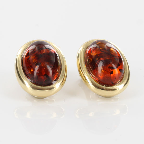 Italian Hand Made Unique German Baltic Amber Clip On Earrings In 14 Ct Gold - GCL0516 RRP£825!!!