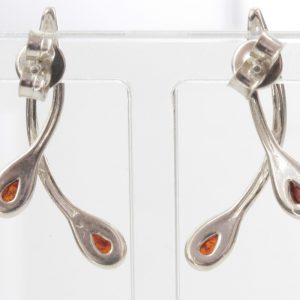 Italian Style German Baltic Amber Stud Earrings 925 Silver ST0103 RRP£30!!!