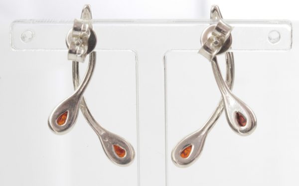 Italian Style German Baltic Amber Stud Earrings 925 Silver ST0103 RRP£30!!!