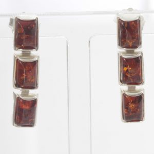 German Baltic Amber Handmade Elegant Earrings 925 Silver E0012 RRP£45!!!