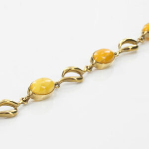 GERMAN ANTIQUE BUTTERSCOTCH BALTIC AMBER IN 9CTGOLD BRACELET GBR094 RRP£1200!!!