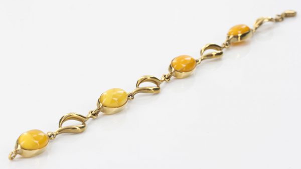 GERMAN ANTIQUE BUTTERSCOTCH BALTIC AMBER IN 9CTGOLD BRACELET GBR094 RRP£1200!!!