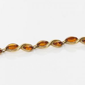 ITALIAN HANDMADE GERMAN BALTIC AMBER BRACELET IN 9CT solid GOLD GBR050-RRP£795!!!