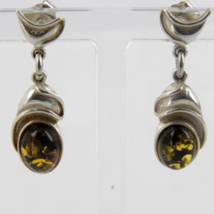 Italian Style German Handmade Baltic Amber 925 Silver Earrings E0083 RRP£35!!!