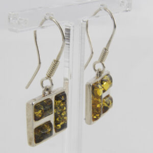 Italian Style German Handmade Baltic Amber 925 Silver Earrings E0086 RRP£50!!!