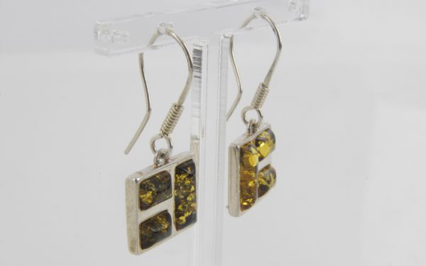 Italian Style German Handmade Baltic Amber 925 Silver Earrings E0086 RRP£50!!!