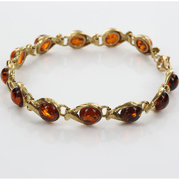 ITALIAN MADE KISS GERMAN BALTIC AMBER BRACELET IN 9CT solid GOLD -GBR099 RRP£1000!!!