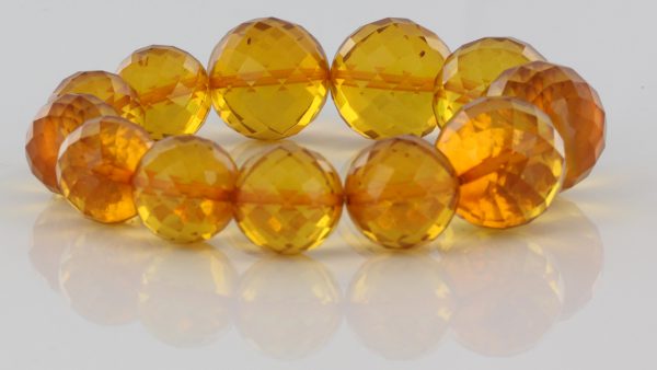 German Baltic Amber Healing Handmade Faceted Bracelet Genuine Amber W030 RRP£775!!!