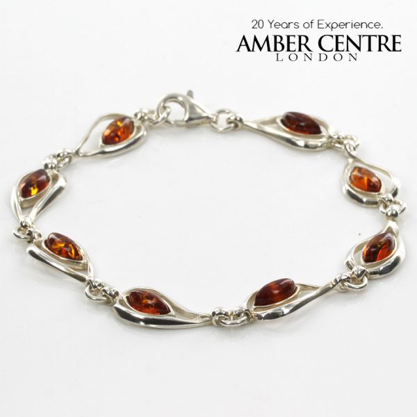 Italian Style German Baltic Amber Elegant Bracelet 925 Sterling Silver BR047 RR120!!!