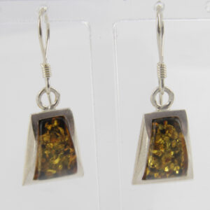 Italian Style German Baltic Amber Handmade 925 Silver Earrings E0075 RRP£65!!!