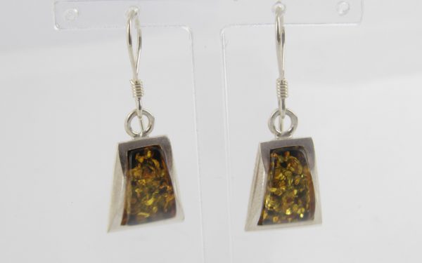 Italian Style German Baltic Amber Handmade 925 Silver Earrings E0075 RRP£65!!!