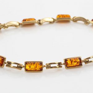 ITALIAN HANDMADE GERMAN BALTIC AMBER BRACELET IN 9CT solid GOLD GBR034-RRP£800!!!