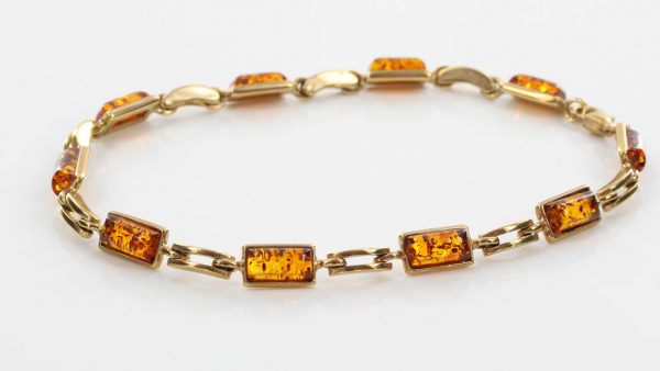 ITALIAN HANDMADE GERMAN BALTIC AMBER BRACELET IN 9CT solid GOLD GBR034-RRP£800!!!