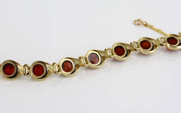 Italian Handmade "Kiss" German Baltic Amber Bracelet 9ct solid Gold GBR100 RRP£1250!!!