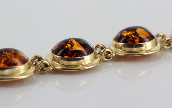 ITALIAN HANDMADE GERMAN BALTIC AMBER BRACELET IN 9CT GOLD GBR014-RRP£1200!!!