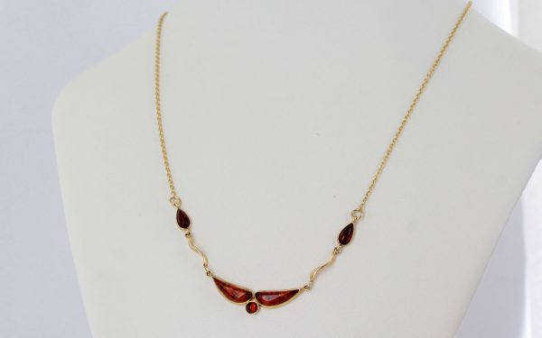 Italian Handmade German Baltic Amber Necklace in 9ct solid Gold- GN0023 RRP£595!!!