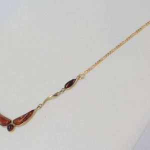 Italian Handmade German Baltic Amber Necklace in 9ct solid Gold- GN0023H RRP£495!!!