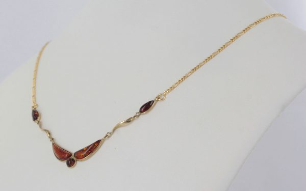 Italian Handmade German Baltic Amber Necklace in 9ct solid Gold- GN0023H RRP£495!!!