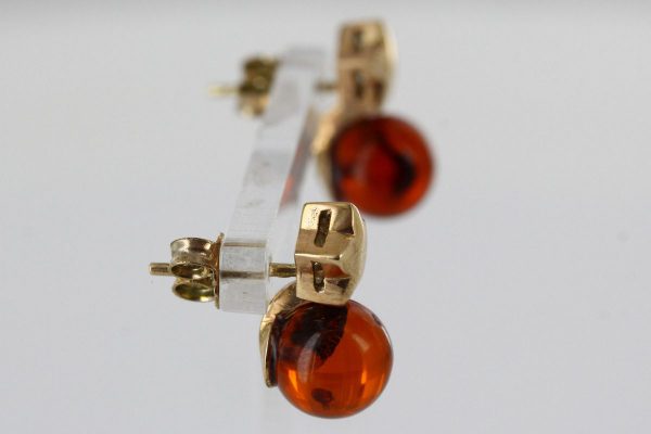 Italian Made Fancy Stars German Baltic Amber Studs in 9ct Solid Gold GS0052 RRP£195!!!