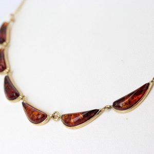 Italian Handmade German Baltic Amber Necklace in 9ct Gold- GN0028 RRP£600!!!