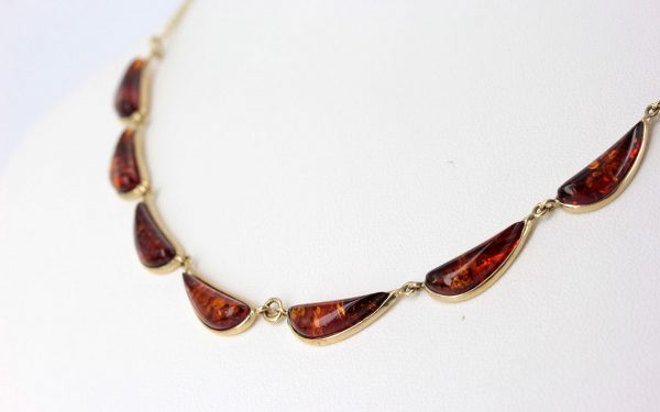Italian Handmade German Baltic Amber Necklace in 9ct Gold- GN0028 RRP£600!!!