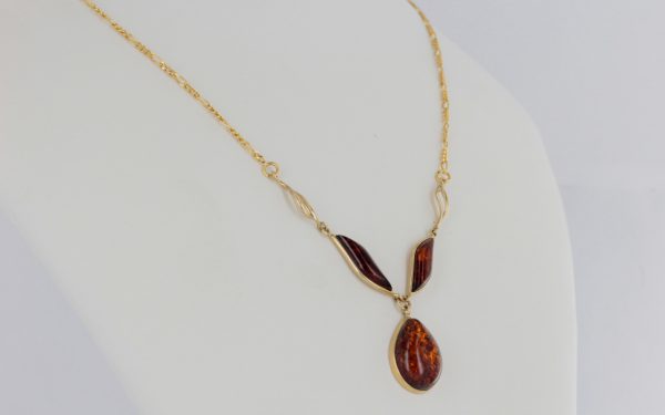 Italian Handmade German Baltic Amber Necklace in 9ct solid Gold- GN0020H RRP£675!!!
