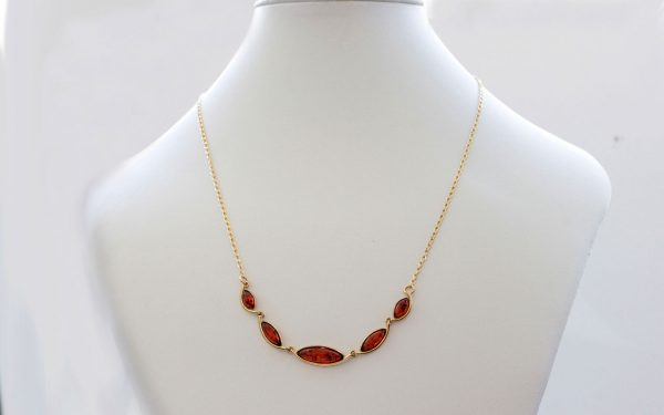 Italian Handmade German Baltic Amber Necklace in 9ct solid Gold- GN0057 RRP£475!!!