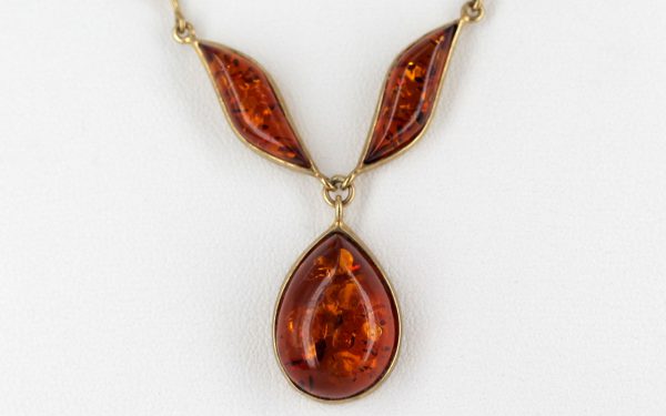 Italian Handmade German Baltic Amber Necklace in 9ct solid Gold- GN0029 RRP£575!!!