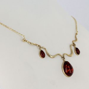 Italian Handmade German Baltic Amber Necklace in 9ct solid Gold- GN0010 RRP£725!!!