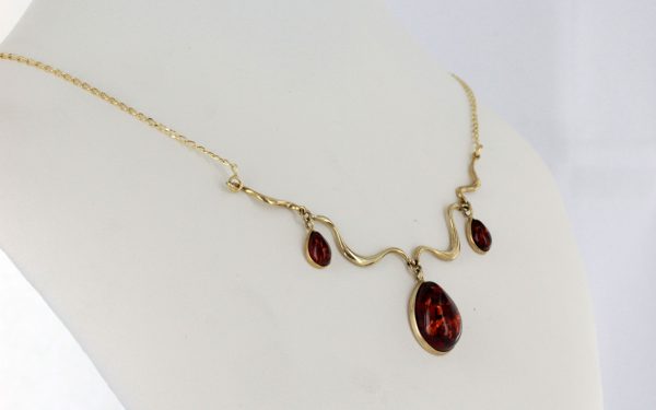 Italian Handmade German Baltic Amber Necklace in 9ct solid Gold- GN0010 RRP£725!!!