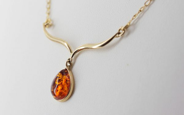 Italian Made Elegant German Baltic Amber Necklace in 9ct solid Gold- GN0036 RRP£375!!!