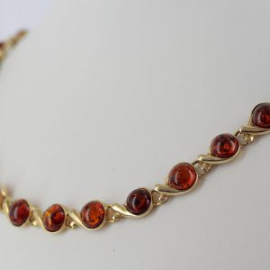 Italian Made "Kiss" German Baltic Amber Necklace in 9ct solid Gold- GN0032A RRP£2750!!