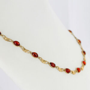 Italian Made Elegant German Baltic Amber Necklace in 9ct solid Gold- GN0034 RRP£1275!!!
