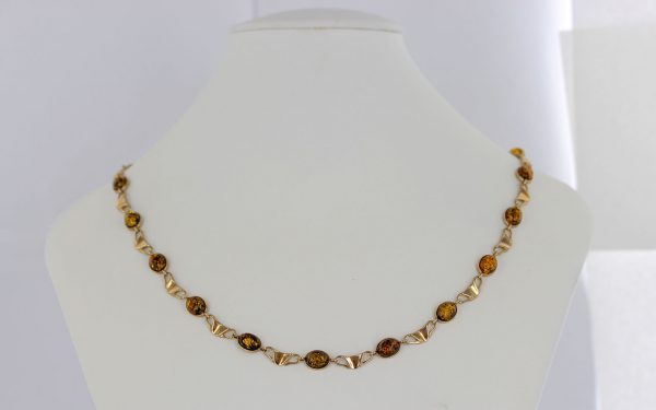 Italian Made German Green Baltic Amber Necklace in 9ct solid Gold- GN0034G RRP£1275!!!