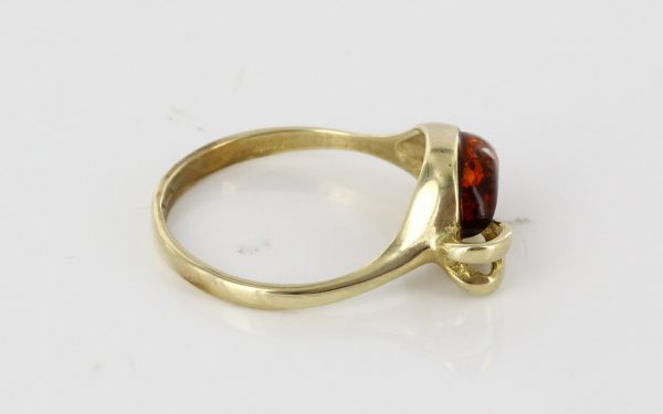 Italian Unique Handmade German Baltic Amber Ring in 9ct Gold- GR0156 RRP £250!!!