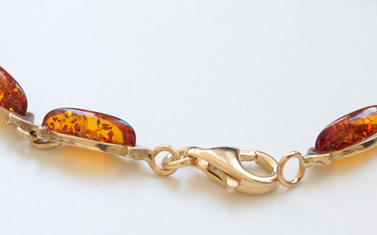 Gold and hotsell amber bracelet