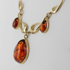 Italian Handmade German Baltic Amber Necklace in 9ct solid Gold- GN0049 RRP£695!!!