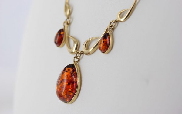 Italian Handmade German Baltic Amber Necklace in 9ct solid Gold- GN0049 RRP£695!!!