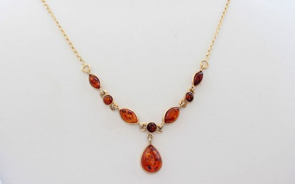 Italian Handmade German Baltic Amber Necklace in 9ct solid Gold- GN0056 RRP£575!!!