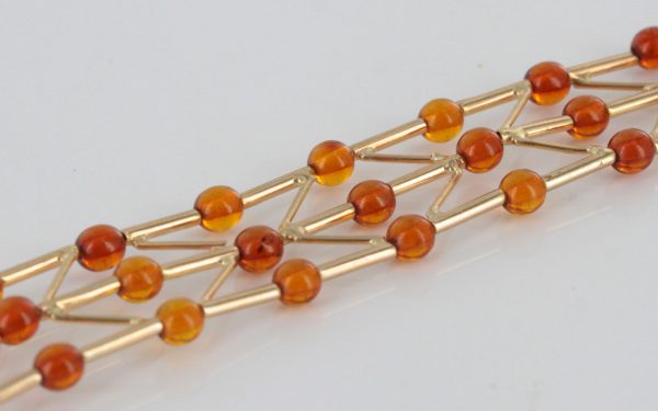 ITALIAN HANDMADE GERMAN BALTIC AMBER BRACELET IN 9CT solid GOLD GBR022-RRP£700!!!