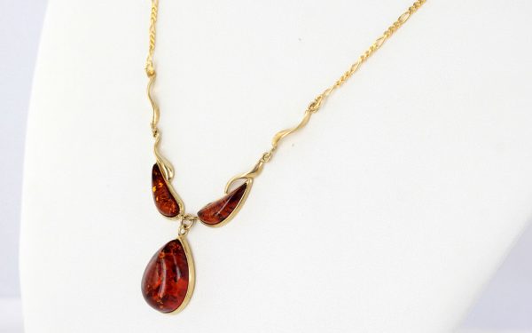 Italian Handmade German Baltic Amber Necklace in 9ct solid Gold- GN0022H RRP£695!!!